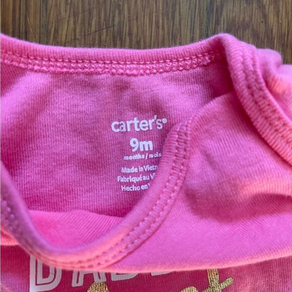 9m pink Carters Daddy’s first Fathers Day Onesie - Picture 3 of 4